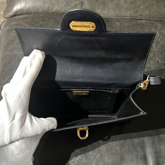 Scuola Del Cuoio Crossbody Blue & Gold - Picture 7 of 13